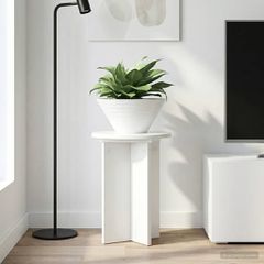Βάση φυτών 2 pcs Γυαλιστερό Λευκό Ø29,5 x 40 εκ. 899739