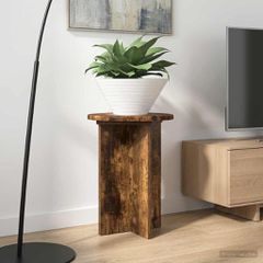 Βάση φυτών 2 pcs Καπνισμένο Ξύλο Δρυός Ø29,5 x 40 εκ. 899740