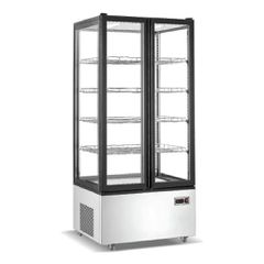 ΠΡΟΣΦΟΡΑ!!! KARAMCO CL-600 (600 Lit - 85,2x65,2x189cm) Επιδαπέδια Βιτρίνα Μαύρη 4 Όψεων +2/+12°C