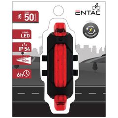 Entac Φώς Ποδηλάτου Πλαστικός 2W Κόκκινο-thumb-1