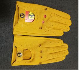 Leather Ferrari driving gloves-thumb-1