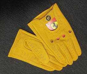 Leather Ferrari driving gloves