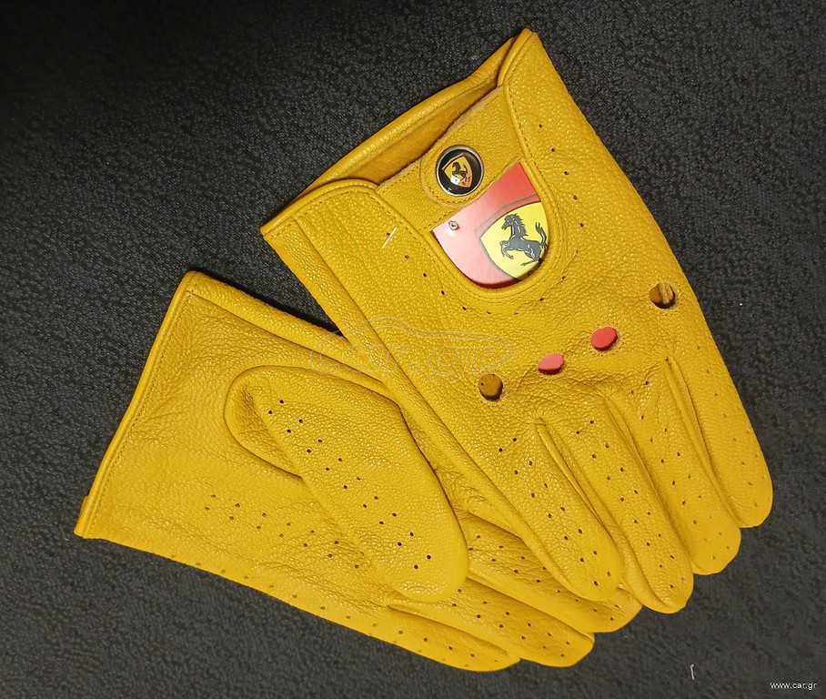 Leather Ferrari driving gloves