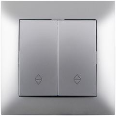 Entac 106+6 Arnold Recessed alternative switch Silver