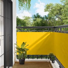 vidaXL Οθόνη Μπαλκονιού Ορθογώνιος 100 x 400 cm Ύφασμα Όξφορντ Κίτρινο