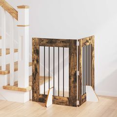 vidaXL Στερεωμένη γυαλιστερή πύλη για σκύλους 2 pcs 120,5 cm