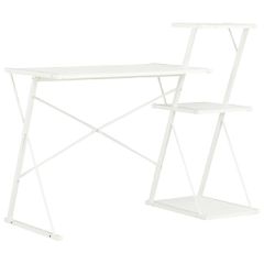 vidaXL Γραφείο με Ράφια Λευκό 116 x 50 x 93 εκ.