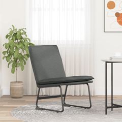 vidaXL Πολυθρόνα Σκούρο Γκρι 52 x 75 x 76 εκ. Υφασμάτινη
