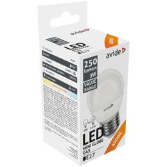 Avide LED Σφαιρική 3W E27 Λευκό 4000K Value-thumb-1