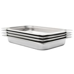 vidaXL Λεκάνες Gastronorm 4 τεμ. GN 1/1 65 χιλ. από Ανοξείδωτο Ατσάλι