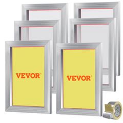 VEVOR Screen Printing Kit Μεταξοτυπία Πλαίσιο Μεταξοτυπίας 25,4 cm x 35,6 cm 110 Count Mesh 6τμχ