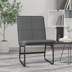 vidaXL Πολυθρόνα Γκρι 54 x 75 x 76 εκ. από Συνθετικό Δέρμα