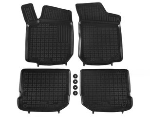 Λαστιχένια πατάκια Wv Golf 4 / Wv Bora / VW Beetle / VW Jetta / Skoda Octavia (1997-2010) / Seat Leon και Toledo (1999-2005) - τύπου σκαφάκι - 4τμχ., Rezaw Plast