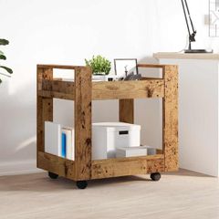 vidaXL Τροχήλατο Γραφείο Παλιό Ξύλο 60 x 45 x 60 εκ Επεξεργασμένο Ξύλο