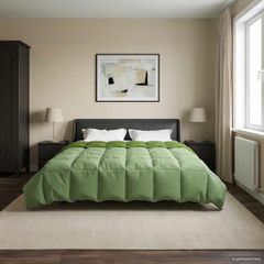 vidaXL Χειμερινό Παπλωματοθήκη 200 x 220 cm Χειμώνας Πράσινο