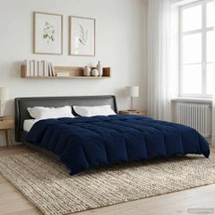 vidaXL Χειμερινό Παπλωματοθήκη 200 x 220 cm Χειμώνας Σκούρο Μπλε