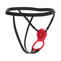 Teazers - Wearable Clitoral Stimulator Harness - Red-thumb-3