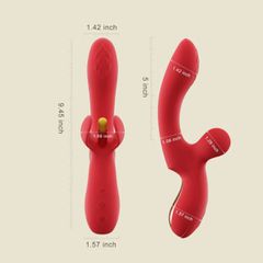 HoneyPlayBox – Fortexa Tapping A-Spot Vibrator – Red-thumb-1
