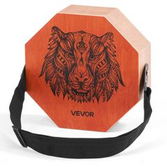 VEVOR Μοναδικό τύμπανο Cajon Box, με εσωτερικές  χορδές κιθάρας, φορητό ξύλινο κουτί κρουστών , Μουσικό όργανο Birch Wood Drum με Ρυθμιζόμενο λουράκι, για αρχάριους και επαγγελματίες, 295 x 295 x 1