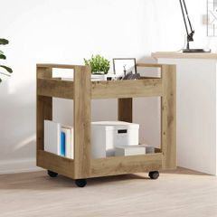 vidaXL Τροχήλατο Γραφείο Artisan Oak 60 x 45 x 60 εκ
