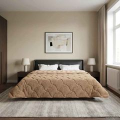 vidaXL Χειμερινό Παπλωματοθήκη 200 x 240 cm Χειμώνας Taupe Αναπνεύσιμο