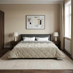 vidaXL Χειμερινό Παπλωματοθήκη 200 x 240 cm Χειμώνας Ανοιχτό γκρι