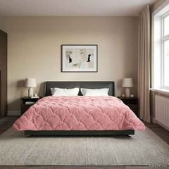 vidaXL Χειμερινό Παπλωματοθήκη 200 x 240 cm Χειμώνας Ροζ Αναπνεύσιμο