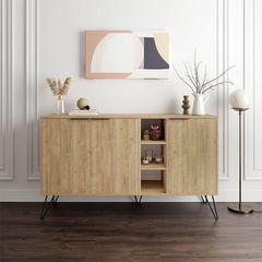 Μπουφές Clara Megapap χρώμα sapphire oak 142x35,6x83εκ.