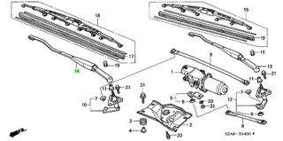 HONDA	S2000 ΜΑΚΤΡΟ ΥΑΛΟΚΑΘΑΡΙΣΤΗΡΑ ΔΕΞΙ ΣΥΝΟΔΗΓΟΥ	76610S2AA01-thumb-3