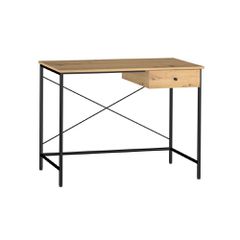 Γραφείο ξύλινο μεταλλικό Nextdeco με συρτάρι Υ76x100x48εκ.