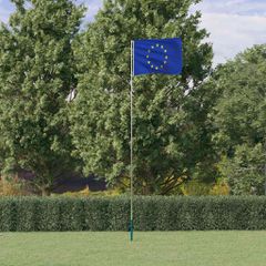 vidaXL Ευρωπαϊκή Σημαία και Ιστός 5,5 μ. από Αλουμίνιο
