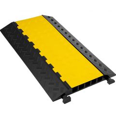 VEVOR 5 Channel Rubber Cable Protectors Extreme Cable Ramps 29937,1 kg Προστατευτικό καλώδιο 5 αυλακώσεων Προστατευτικό καλώδιο Σύρμα ράμπα Driveway Rubber Traffic Speed ​​Bumps 88,9x50,8x5cm