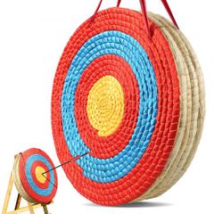 VEVOR Archery Target, 5 Layers 51 cm Arrow Target, Traditional Solid Straw Στρογγυλό τόξο σκοποβολής στόχου τοξοβολίας, Χειροποίητος στόχος βέλους, χρωματιστός στόχος σχοινιού για εξάσκηση σκοποβολής