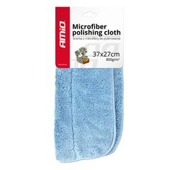 Amio Amio - Πανί Μικροϊνών (Microfiber) για Γυάλισμα σε γαλάζιο χρώμα, διαστάσεων 37x27cm και εξαιρετικά υψηλής πυκνότητας 800g/m² για Επιβατικά Αυτοκίνητα - 1 τεμ. (01620/AM)