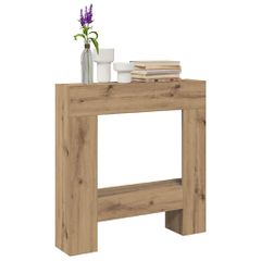 vidaXL Πλαίσιο Τζακιού Αρτισιανή Δρυς 81x18x82 εκ. από Επεξ. Ξύλο
