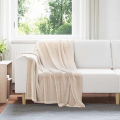 vidaXL Ριχτάρια 6 pcs Μπεζ 130 x 150 cm Μαλλί