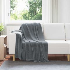 vidaXL Ριχτάρια 6 pcs Σκούρο Γκρι 130 x 150 cm Μαλλί