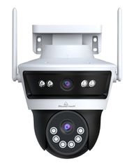 POWERTECH smart κάμερα PT-1340, 3MP, dual lens, WiFi, PTZ, SD, IP65