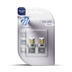 M-Tech W21/5W (T20) 12V W3x16q 1,6W 21xSMD2835 LED ΛΕΥΚΟ BLISTER M-TECH - 2ΤΕΜ.
