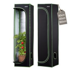 VEVOR Indoor Grow Tent, 40 x 40 x 160 cm, 600D High Reflective Mylar, Indoor Plant Ten with Observation Window, Δίσκος δαπέδου & φερμουάρ, Heavy Duty Growing Tents for Fruit Flower Veggie