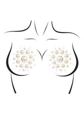 Leg Avenue Isla nipple jewel stickers - White os