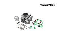 ΚΥΛΙΝΔΡΟΣ (KIT) 52.4 MM SCOOTER GY6-125 RIKEN  ΚΟΜΠΛΕ ΜΕ ΠΙΣΤΟΝΙ ΚΑΙ ΦΛΑΝΤΖΕΣ ΜΕ 15 ΜΜ ΠΥΡΟ