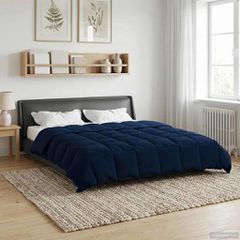 vidaXL Καλοκαιρινό Παπλωματοθήκη 220 x 260 cm Καλοκαίρι Σκούρο Μπλε