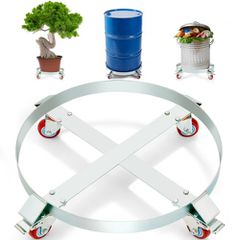 VEVOR 208,2 L Heavy Duty Drum Dolly, 453,6 kg Χωρητικότητα φόρτωσης, Barrel Dolly Cart Drum Caddy, Μη ανατρεπόμενο Hand Truck Capacity Dollies with Steel Frame 4 Swivel Casters Wheel, για χειρισμό τυμ