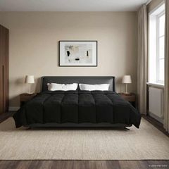 vidaXL Κουβέρτα ολόκληρου του χρόνου 240 x 220 cm 4 Εποχές Μαύρο