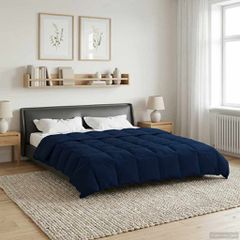 vidaXL Κουβέρτα ολόκληρου του χρόνου 220 x 240 cm 4 Εποχές Σκούρο Μπλε