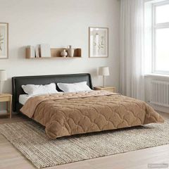 vidaXL Χειμερινό Παπλωματοθήκη 220 x 260 cm Χειμώνας Taupe Αναπνεύσιμο