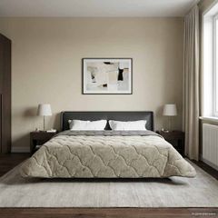 vidaXL Χειμερινό Παπλωματοθήκη 220 x 260 cm Χειμώνας Ανοιχτό γκρι