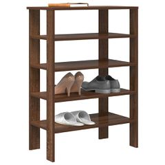 vidaXL Ράφι παπουτσιών καφέ δρυς 61x32x87,5 cm Κατασκευασμένο ξύλο