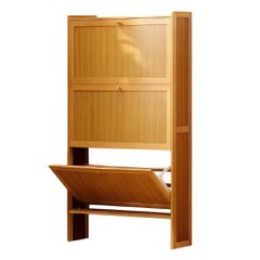 Παπουτσοθήκη με 3 πόρτες Nextdeco μπαμπού Υ120x70x17εκ. μεγάλη